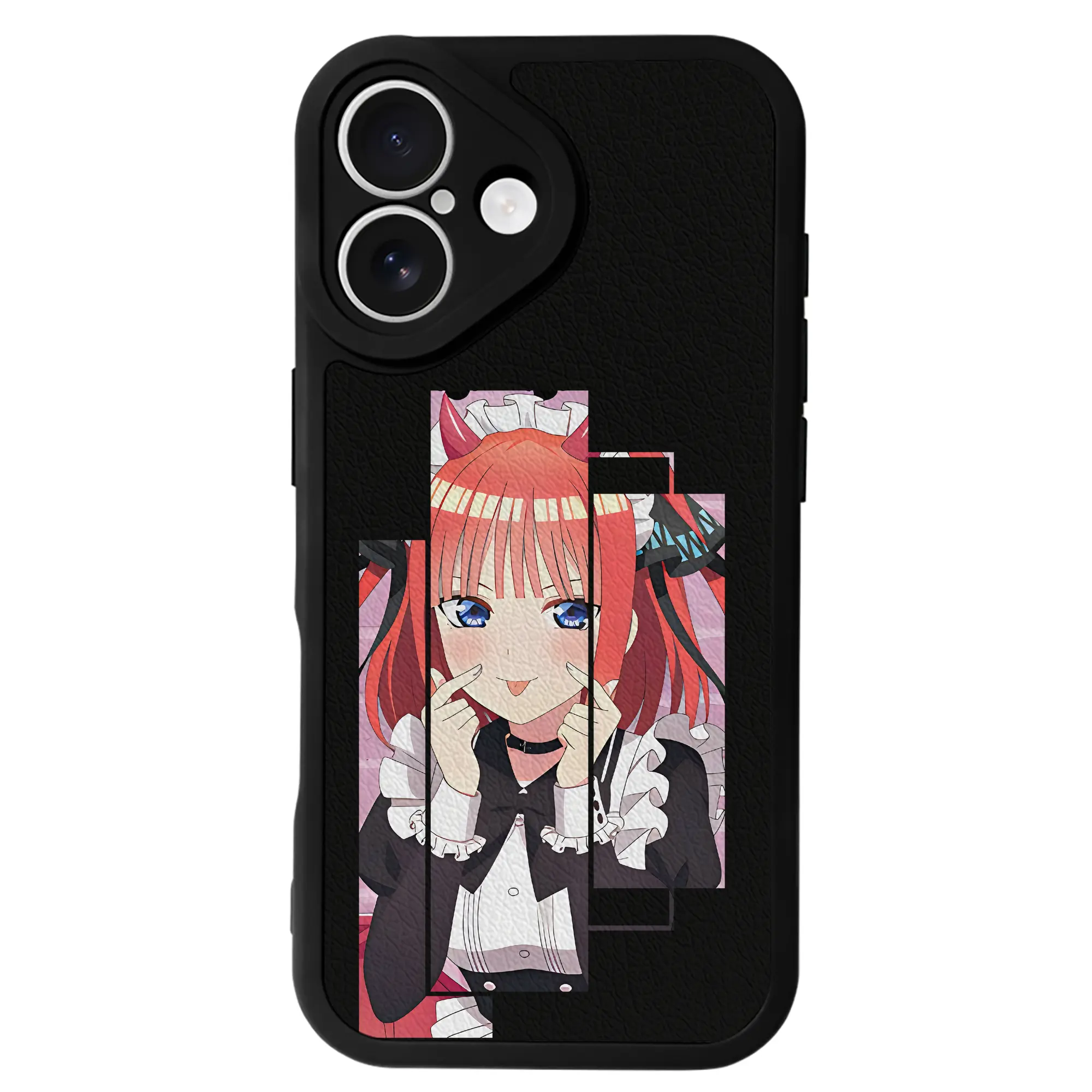 五等分の花嫁 グッズ 中野 二乃 - IPhone 16シリーズ対応 ・ シリコンスマホケース ・ レザー調 ・ 高精度フィット ・ 耐衝撃 ・ ワイヤレス充電対応 ・ 精密カット